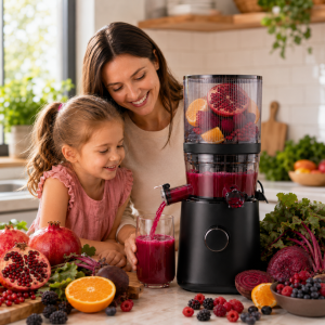 Compact slow juicer